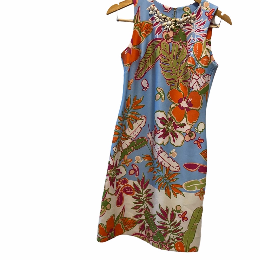 Taylor Flower Dress with Decorative Neckline Sz 2
